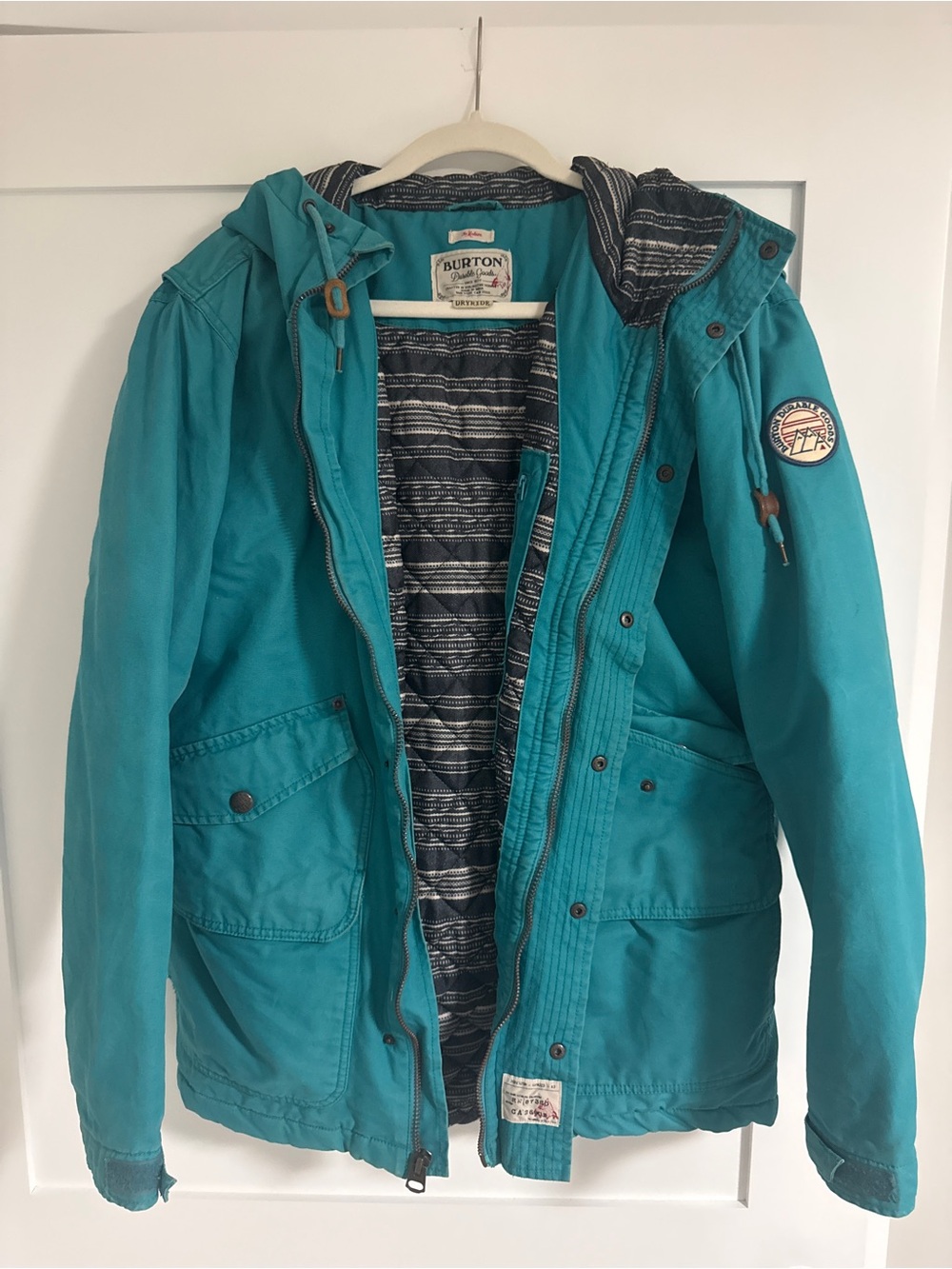 Burton Teal Lined Jacket with Dryride Label